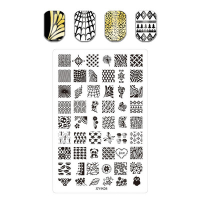Sõrmeingel Tekstuur Geomeetria Küünte stantsimisplaadid Loomamuster Lehed Lillekujundus Multifilm Küünetemplite mallid Tööriistad