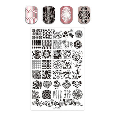 Sõrmeingel Tekstuur Geomeetria Küünte stantsimisplaadid Loomamuster Lehed Lillekujundus Multifilm Küünetemplite mallid Tööriistad