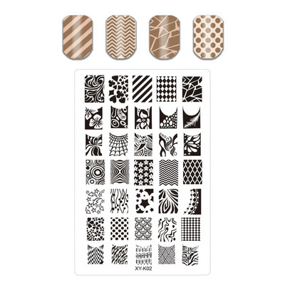 Sõrmeingel Tekstuur Geomeetria Küünte stantsimisplaadid Loomamuster Lehed Lillekujundus Multifilm Küünetemplite mallid Tööriistad