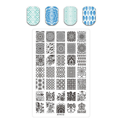 Sõrmeingel Tekstuur Geomeetria Küünte stantsimisplaadid Loomamuster Lehed Lillekujundus Multifilm Küünetemplite mallid Tööriistad