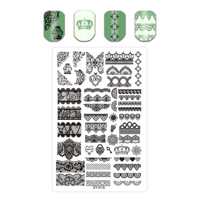 Sõrmeingel Tekstuur Geomeetria Küünte stantsimisplaadid Loomamuster Lehed Lillekujundus Multifilm Küünetemplite mallid Tööriistad