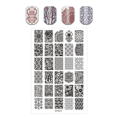 Sõrmeingel Tekstuur Geomeetria Küünte stantsimisplaadid Loomamuster Lehed Lillekujundus Multifilm Küünetemplite mallid Tööriistad