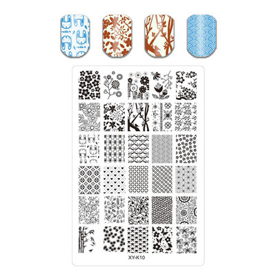 Sõrmeingel Tekstuur Geomeetria Küünte stantsimisplaadid Loomamuster Lehed Lillekujundus Multifilm Küünetemplite mallid Tööriistad