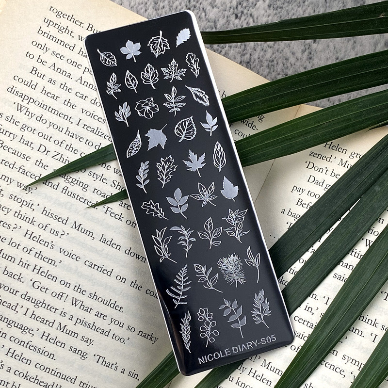 NICOLE NAPLÓ Őszi juharlevél körömbélyegző lemezek geometria virág állat körömművészet bélyegsablonok szükségesek nyomtatás körömlakk