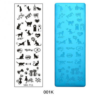 Körömdíszítő sablonok Bélyegzőlemez Design Virág Pillangó Körömbélyegzősablonok Levél virágos Nyomtatás Stencillemezek Kép manikűr