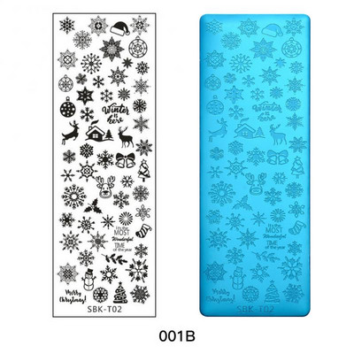 Körömdíszítő sablonok Bélyegzőlemez Design Virág Pillangó Körömbélyegzősablonok Levél virágos Nyomtatás Stencillemezek Kép manikűr