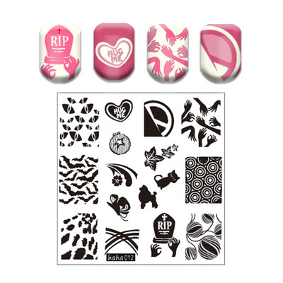 Ujj angyal 1 DB körömbélyegző lemezek virág geometria manikűr stencilek körömbélyegző négyzetnyomó sablon