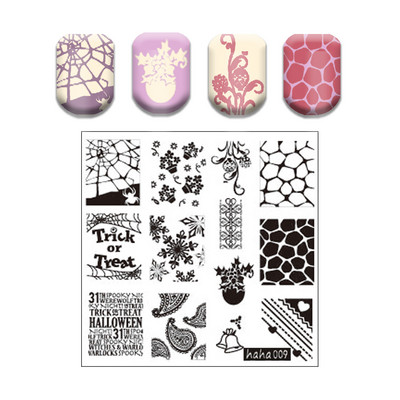 Ujj angyal 1 DB körömbélyegző lemezek virág geometria manikűr stencilek körömbélyegző négyzetnyomó sablon