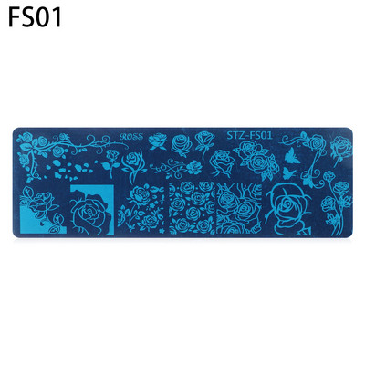 Művészi sablon Tigris Leopard Manikűr Virág Geometria Körömlakk sablon Állatnyomtatás Kígyó köröm bélyegző lemezek