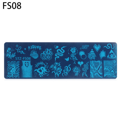 Művészi sablon Tigris Leopard Manikűr Virág Geometria Körömlakk sablon Állatnyomtatás Kígyó köröm bélyegző lemezek