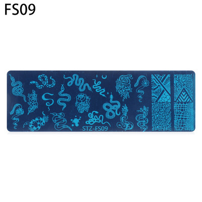 Művészi sablon Tigris Leopard Manikűr Virág Geometria Körömlakk sablon Állatnyomtatás Kígyó köröm bélyegző lemezek