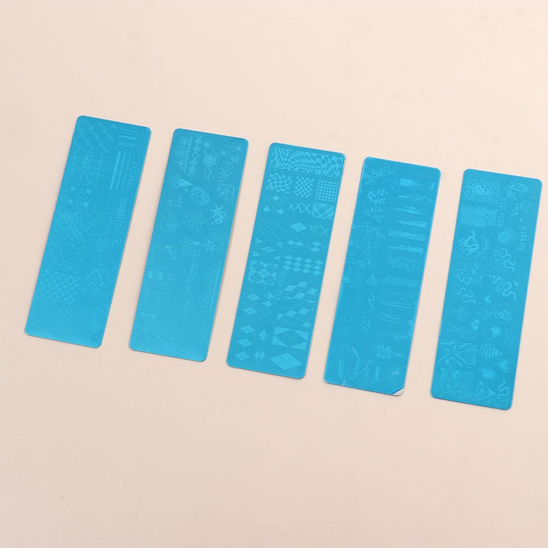 Művészi sablon Tigris Leopard Manikűr Virág Geometria Körömlakk sablon Állatnyomtatás Kígyó köröm bélyegző lemezek