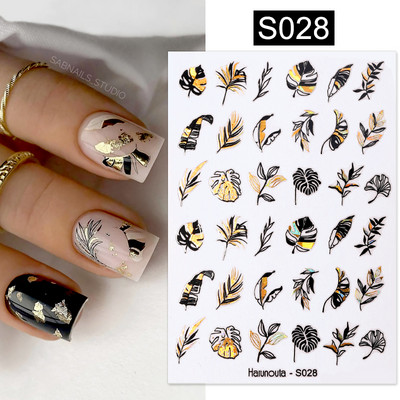 Nyári trópusi tengerparti kókuszfa papucs 3D köröm matrica levelek kagyló transzfer matricák csúszka díszítő manikűr