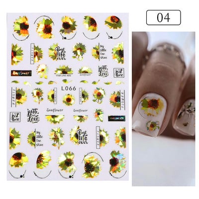 Nyári trópusi tengerparti kókuszfa papucs 3D köröm matrica levelek kagyló transzfer matricák csúszka díszítő manikűr