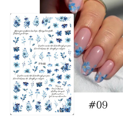 Nyári trópusi tengerparti kókuszfa papucs 3D köröm matrica levelek kagyló transzfer matricák csúszka díszítő manikűr