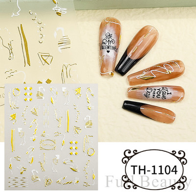 Lenyűgöző márványozott virágzó design körömmatrica akvarell tinta geometriai 3D csúszkák vonal pillangó betű téli dekor NFSTZ-CS201