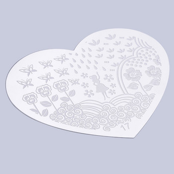 Heart Shape Nail Art Printing Plate Плочи за щамповане на изображения Шаблон за маникюр създайте красив дизайн на ноктите Популярна разпродажба в целия свят