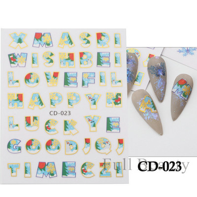 Aranyos kis dinoszaurusz 3D köröm matrica anime karakter öntapadó köröm csúszkák szív hamburger rajzfilm matricák dekoráció NFSTZ-SJ034