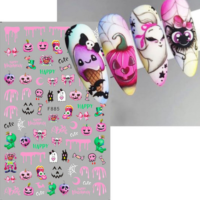 Aranyos kis dinoszaurusz 3D köröm matrica anime karakter öntapadó köröm csúszkák szív hamburger rajzfilm matricák dekoráció NFSTZ-SJ034