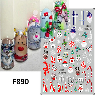 Aranyos kis dinoszaurusz 3D köröm matrica anime karakter öntapadó köröm csúszkák szív hamburger rajzfilm matricák dekoráció NFSTZ-SJ034