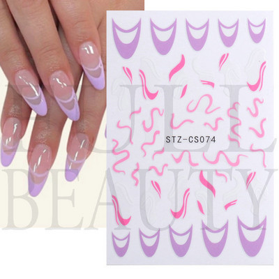 Aranyos kis dinoszaurusz 3D köröm matrica anime karakter öntapadó köröm csúszkák szív hamburger rajzfilm matricák dekoráció NFSTZ-SJ034