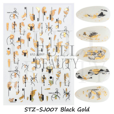 Aranyos kis dinoszaurusz 3D köröm matrica anime karakter öntapadó köröm csúszkák szív hamburger rajzfilm matricák dekoráció NFSTZ-SJ034