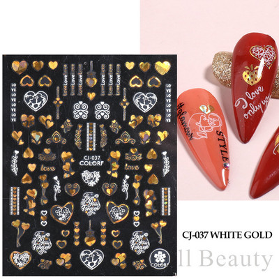 Σειρά για την Ημέρα του Αγίου Βαλεντίνου Αυτοκόλλητα Nail Art Love Heart Balloon Cartoon 3D Slider Decal Αξεσουάρ νυχιών DIY Μανικιούρ NFCA-757