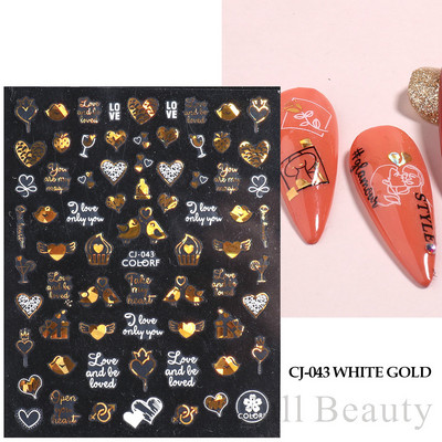 Σειρά για την Ημέρα του Αγίου Βαλεντίνου Αυτοκόλλητα Nail Art Love Heart Balloon Cartoon 3D Slider Decal Αξεσουάρ νυχιών DIY Μανικιούρ NFCA-757