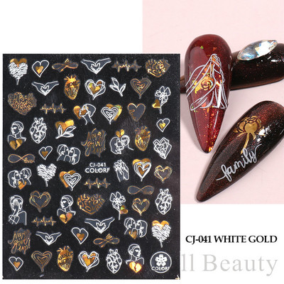 Σειρά για την Ημέρα του Αγίου Βαλεντίνου Αυτοκόλλητα Nail Art Love Heart Balloon Cartoon 3D Slider Decal Αξεσουάρ νυχιών DIY Μανικιούρ NFCA-757