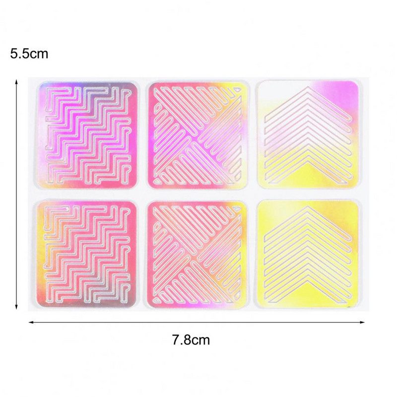 24 db/Szett Kiváló minőségű körömbélyegző lemezek Különféle minták Professzionális hordozható körömdíszítő sablonok köröm sablonok