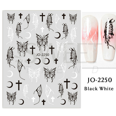 3D lézeres ezüst körömmatrica fémes pillangó csillag Hold egyszarvú holografikus színátmenetes manikűr DIY köröm kiegészítők BESO