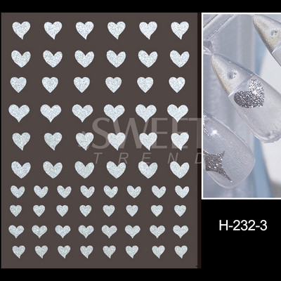 3D lézeres ezüst körömmatrica fémes pillangó csillag Hold egyszarvú holografikus színátmenetes manikűr DIY köröm kiegészítők BESO