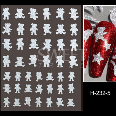 3D lézeres ezüst körömmatrica fémes pillangó csillag Hold egyszarvú holografikus színátmenetes manikűr DIY köröm kiegészítők BESO