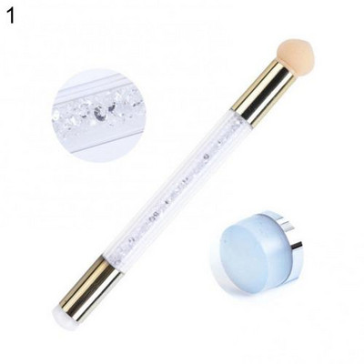 Kétoldalas fejbélyegző polírozás festés rajz manikűr körömdíszítő toll eszköz körömdíszítő bélyegző lemez DIY körömbélyegző készletek