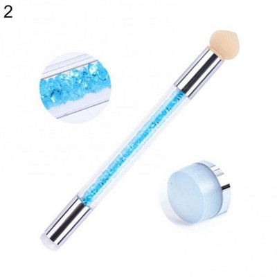 Kétoldalas fejbélyegző polírozás festés rajz manikűr körömdíszítő toll eszköz körömdíszítő bélyegző lemez DIY körömbélyegző készletek