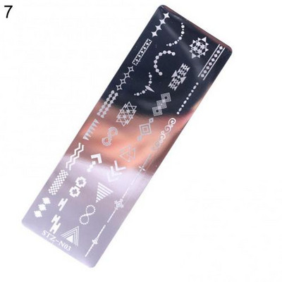 Kétoldalas fejbélyegző polírozás festés rajz manikűr körömdíszítő toll eszköz körömdíszítő bélyegző lemez DIY körömbélyegző készletek