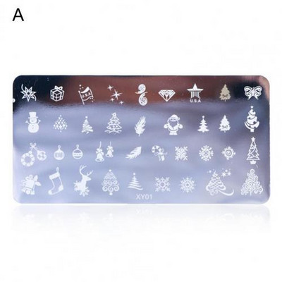 Kiváló minőségű mini átlátszó gravírozott barkács manikűr sablon körömlemez lányoknak körömlemezek körömbélyegző lemezek