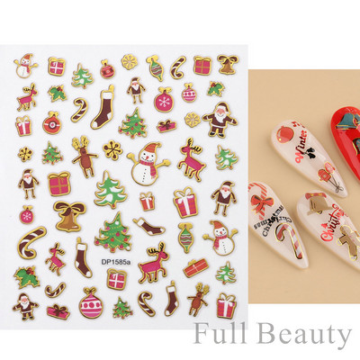 Virágzó csíkok vonalak 3D matricák körmökhöz Arany bronzosító geometria absztrakt arcragasztó fóliák csúszkák dekoráció NFSTZ-SJ018