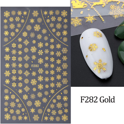 Virágzó csíkok vonalak 3D matricák körmökhöz Arany bronzosító geometria absztrakt arcragasztó fóliák csúszkák dekoráció NFSTZ-SJ018