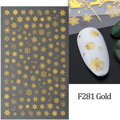 Virágzó csíkok vonalak 3D matricák körmökhöz Arany bronzosító geometria absztrakt arcragasztó fóliák csúszkák dekoráció NFSTZ-SJ018