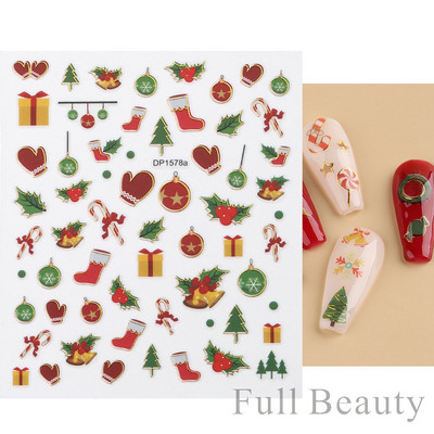 Virágzó csíkok vonalak 3D matricák körmökhöz Arany bronzosító geometria absztrakt arcragasztó fóliák csúszkák dekoráció NFSTZ-SJ018