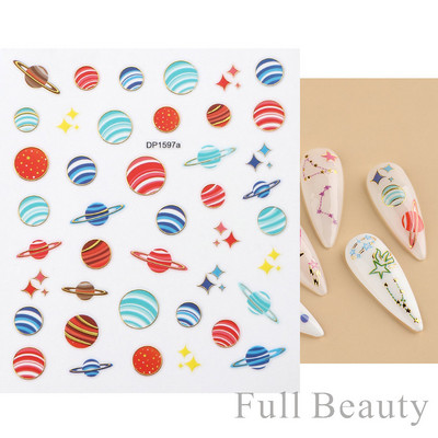 Virágzó csíkok vonalak 3D matricák körmökhöz Arany bronzosító geometria absztrakt arcragasztó fóliák csúszkák dekoráció NFSTZ-SJ018