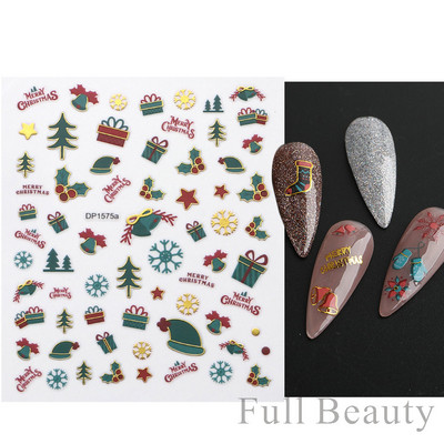 Virágzó csíkok vonalak 3D matricák körmökhöz Arany bronzosító geometria absztrakt arcragasztó fóliák csúszkák dekoráció NFSTZ-SJ018