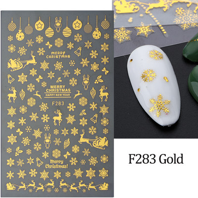 Virágzó csíkok vonalak 3D matricák körmökhöz Arany bronzosító geometria absztrakt arcragasztó fóliák csúszkák dekoráció NFSTZ-SJ018