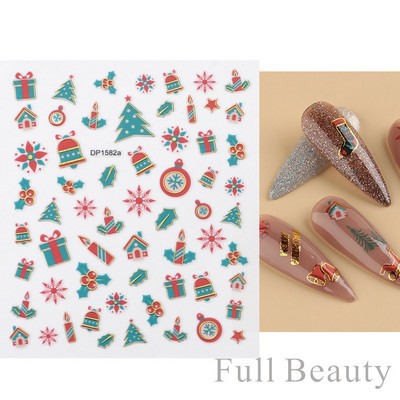 Virágzó csíkok vonalak 3D matricák körmökhöz Arany bronzosító geometria absztrakt arcragasztó fóliák csúszkák dekoráció NFSTZ-SJ018