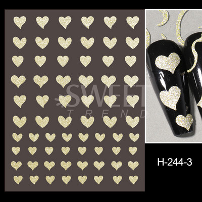 3D Swirl Line Körömmatrica Fényvisszaverő Csillogó Francia Trippy Design Sötét Feltűnő csíkos Hullám Absztrakt Manikűr Tippek SAH-232