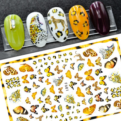 Butterfly küünekleebised, 3D isekleepuvad lillelised, lillelised küünekleebised, küünetarbed, liblikakleebised