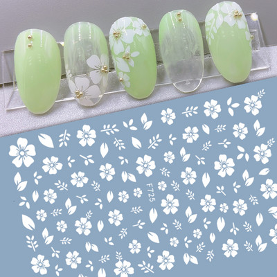 Butterfly küünekleebised, 3D isekleepuvad lillelised, lillelised küünekleebised, küünetarbed, liblikakleebised