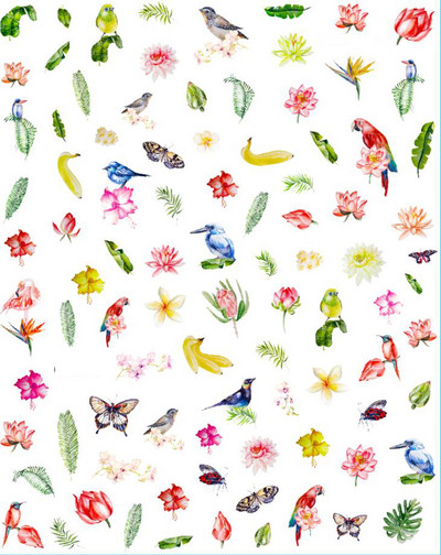Butterfly küünekleebised, 3D isekleepuvad lillelised, lillelised küünekleebised, küünetarbed, liblikakleebised