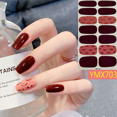 14 Tips Leopard Print Μικτά Αυτοκόλλητα Νυχιών Πλήρες Κάλυμμα Ταινίες Νυχιών DIY Αυτοκόλλητα Μόδας Αυτοκόλλητα Σκίσιμο για Καλλιτεχνικά Νύχια